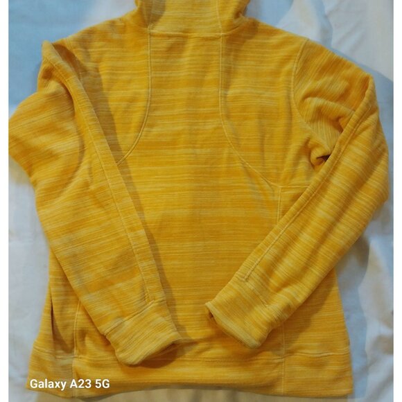 Cabelas Womens Yellow Hooded Full Zip Jacket L/XL Polyester Cozycore Classic - Picture 7 of 9